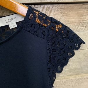 Navy & Lace Swing Dress